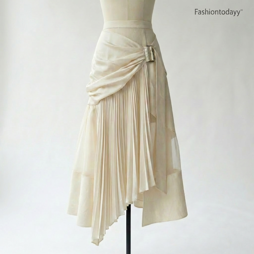 Fashiontodayy™ Seraphine Pleated Wrap Skirt