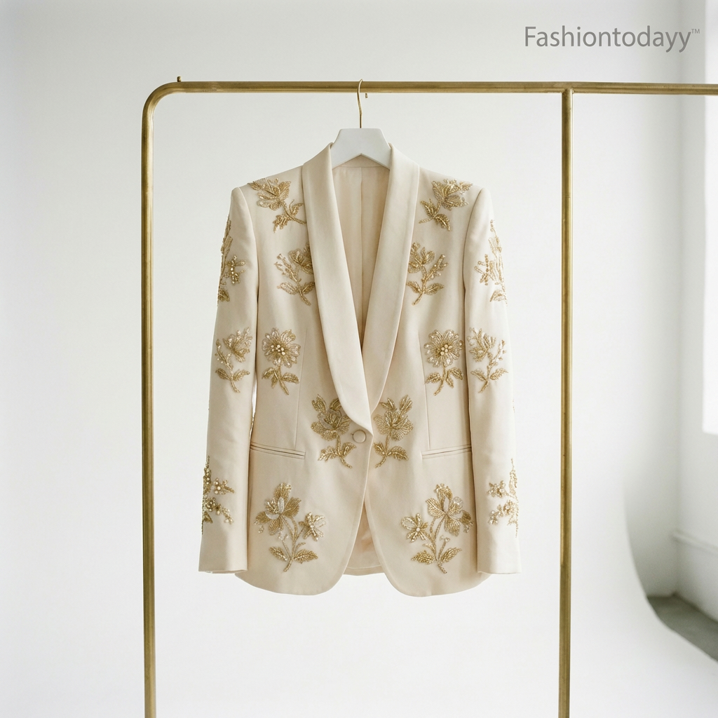 Fashiontodayy™ Aurelia Embroidered Tailored Blazer