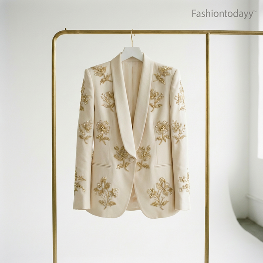 Fashiontodayy™ Aurelia Embroidered Tailored Blazer